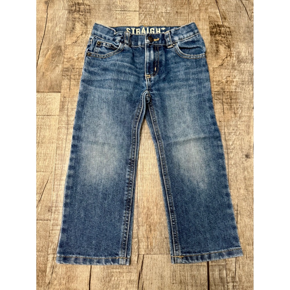 Gymboree Boys Straight Leg Jeans Medium Wash Adjustable Waist RN70530 Size‎ 4T